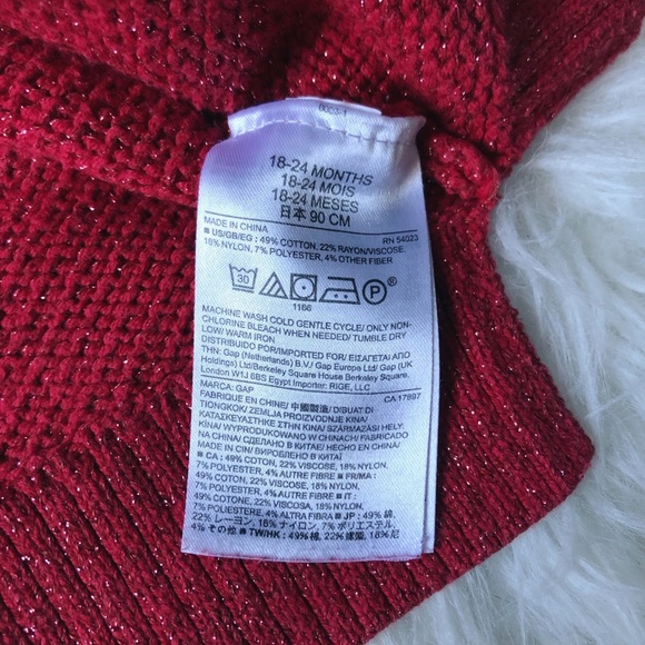 Red Sweater with Silver Threading - Picture 4 of 4